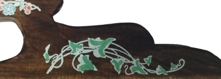 1960 AHŞAP SAPLI NOSTALJİK EL DOKUMA VE TIĞ İŞİ ÖZEL TASARIM EL ÇANTASI