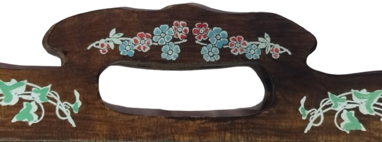 1960 AHŞAP SAPLI NOSTALJİK EL DOKUMA VE TIĞ İŞİ ÖZEL TASARIM EL ÇANTASI