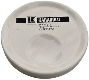 EMAYE KULLUK KARAOGLU MARKA REKLAM LOGOLU ORJINAL EMAYE ATIKSIZ KULLUK VE KOLEKSIYON OBJESI