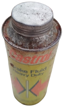 1993 CASTROL HEAVY DUTY FREN HİDROLİK YAĞI 93 ÜRETİMİ ANTİKA KOLEKSİYONLUK TENEKE KUTU 450 ML