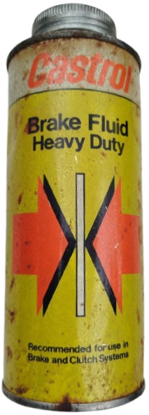 1993 CASTROL HEAVY DUTY FREN HİDROLİK YAĞI 93 ÜRETİMİ ANTİKA KOLEKSİYONLUK TENEKE KUTU 450 ML