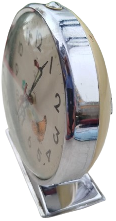 1970 NOSTALJİ KURMALI MASA SAATİ YEMLENEN HAREKETLİ TAVUK ALARM SORUNSUZ DAKIK