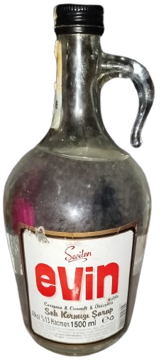 SEVILEN EVIN 1500 ML KULPLU SİSEDE SEK KIRMIZI SARAP TURK SARAAPCILIK KLASIGI BOS SİSE