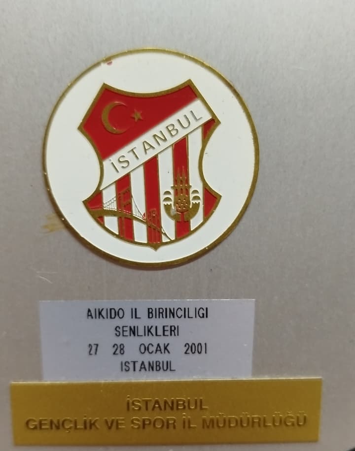 2001 ISTANBUL AIKIDO IL BIRINCILIGI HATIRA PLAKETI VE KOLEKSIYONLUK SPOR ODULU