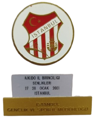 2001 ISTANBUL AIKIDO IL BIRINCILIGI HATIRA PLAKETI VE KOLEKSIYONLUK SPOR ODULU