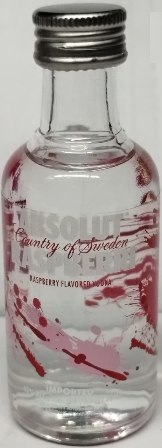 ABSOLUT  RASPBERRİ VODKA 50 ML MİNYATÜR İÇKİ VOTKA ŞİŞESİ KAPAGI ACILMAMIŞ DOLU KOLEKSİYON 