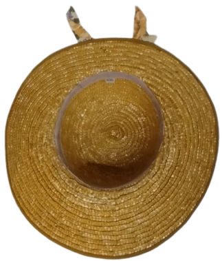 HASIR BAYAN SAPKA ÇİÇEKLİ EŞARP DETAYLI EL ÖRGÜSÜ DOĞAL HASIR GÜNEŞ ŞAPKASI