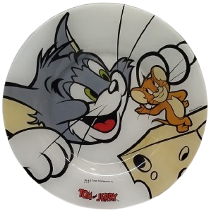1990 PAŞABAHÇE LİSANSLI VİNTAGE TOM VE JERRY NOSTALJİK CAM TABAK KASE VE KOLEKSİYON ÜRÜNÜ