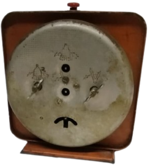 1960 SERKİSOF MEKANİK MASA SAAT ANTIKA SERKISOF DEMIRYOLLARI HATIRASI 4 JEWELS KURMALI MASA SAATI