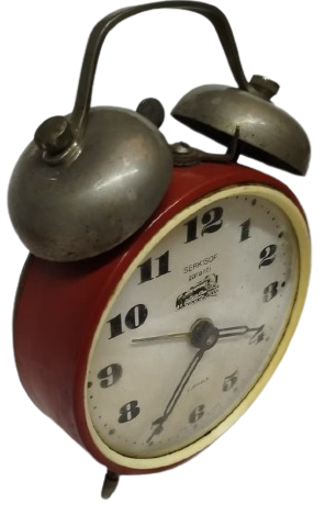 1960 SERKİSOF MEKANİK MASA SAAT ANTIKA SERKISOF DEMIRYOLLARI HATIRASI 4 JEWELS KURMALI MASA SAATI 