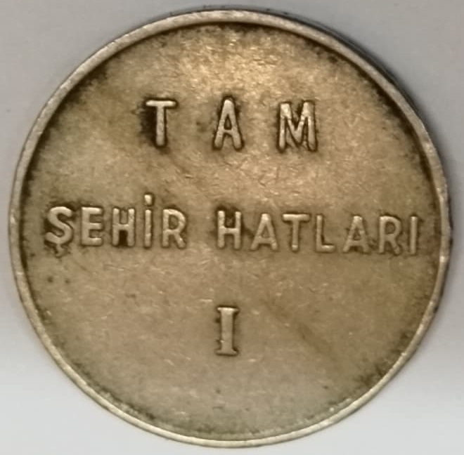 1950 ANTİKA DENİZCİLİK BANKASI ŞEHİR HATLARI TAM VAPUR JETONU ORJINAL