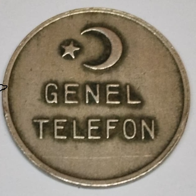 1952 ANTİKA T.C.POSTA TELGRAF TELEFON  PTT UMUMİ GENEL TELEFON JETONU ORJINALDİR