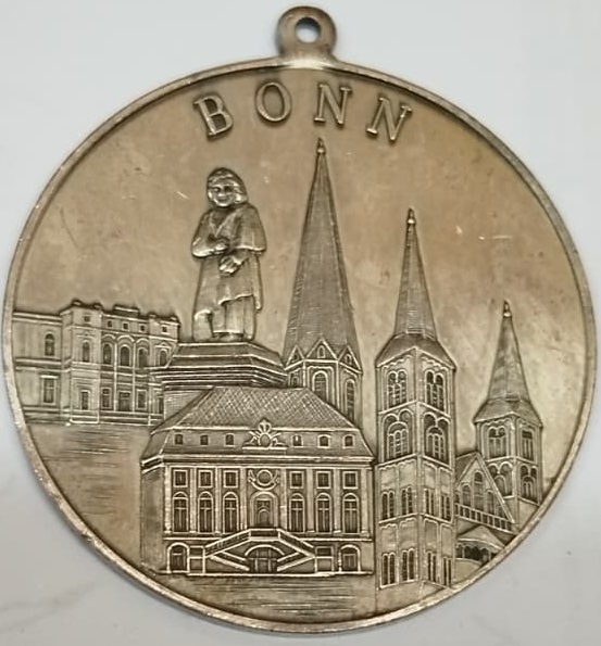 1992 ALMANYA BONN POSTA MARATONU KOŞUSU ORİJİNAL KOLEKSİYONLUK GÜMÜŞ KAPLAMA MADALYA