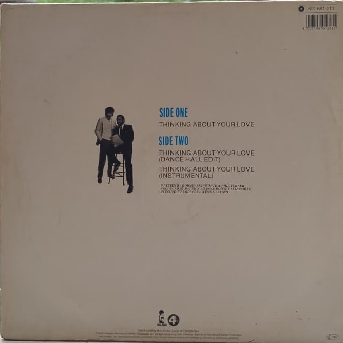 1985 SKIPWORTH AND TURNER THINKING ABOUT YOUR LOVE MAXI SINGLE ORJINAL ALMAN BASKI 45 LİK 12 İNC LP PLAK