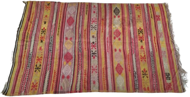 ANTİKA ANADOLU YORUK YORESİ EL DOKUMASI KÖK BOYALI TURK MOTİFLİ YÜN KİLİM