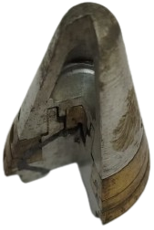 OSMANLI BİRİNCİ DÜNYA SAVAŞI DÖNEMİNDEN KALMA ANTİKA PİRİNÇ AYARLI TOP MERMİ TAPASI KESİTİ