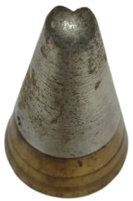 OSMANLI BİRİNCİ DÜNYA SAVAŞI DÖNEMİNDEN KALMA ANTİKA PİRİNÇ AYARLI TOP MERMİ TAPASI KESİTİ