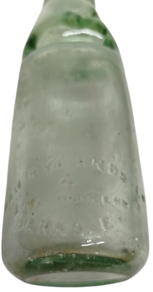 OSMALI PAZARI İCİN İNGİLİZ URETİMİ DAN RYLANDS CODD BOTTLE 4 BARNSLEY BİLYELİ  CAM GAZOZ SISESI