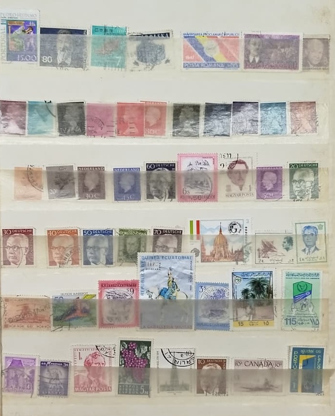 DÜNYA ÜLKELERİ GENİŞ KOLEKSİYON SEÇKİSİ ANTİKA DEĞERİNDE ORİJİNAL KARIŞIK PUL ALBÜMÜ PUL ALBUMU DEFTERİ