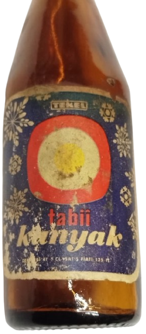 TEKEL TABİİ KANYAK 350 ML MİNYATÜR İÇKİ KONYAK ŞİŞESİ KAPAGI UZERİNDE BOS KOLEKSİYON