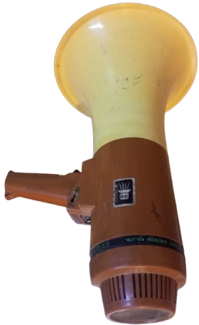 MEGAPHONE HAVALI MEGAFON MİKROFONDAN KONUŞMA KAHVERENK VE KREM RENKLERDE TAŞINABİLİR