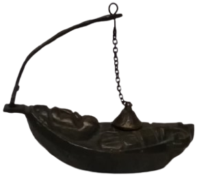 GAZİANTEP EL İŞÇİLİĞİ DOKUM PİRİNC OTANTİK KANDİL ANTİK GÖRÜNÜMLÜ DEKORATİF  AYDINLATMA 