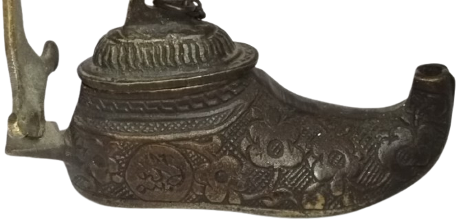 GAZİANTEP EL İŞÇİLİĞİ DOKUM PİRİNC OTANTİK KANDİL ANTİK GÖRÜNÜMLÜ DEKORATİF  AYDINLATMA 