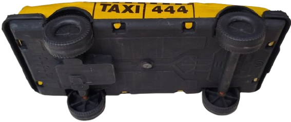 1980 GÜREL OYUNCAK YERLİ ÜRETİM ANTİKA TENEKE SARI TAKSİ NOSTALJİK KOLEKSİYONLUK OYUNCAK ARABA