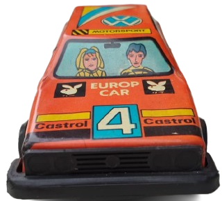 1980 NADİR NOSTALJİK GÜREL OYUNCAK ÜRETİMİ VOLKSWAGEN GOLF RALLİ SERİSİ YERLİ ÜRETİM TENEKE ARABA