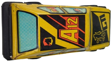 1980 TENEKE GÜREL OYUNCAK YERLİ ÜRETİM VİNTAGE A12 GT SERİSİ NADİR KOLEKSİYONLUK NOSTALJİK SARI ARABA