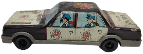 1980 NADİR NOSTALJİK GÜREL OYUNCAK ÜRETİMİ TRAFİK POLİS OTO SU YERLİ ÜRETİM TENEKE ARABA