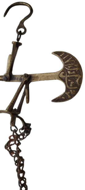 ANTİKA GÖRÜNÜMLÜ GAZİANTEP EL İŞÇİLİĞİ PİRİNÇ MİNYATÜR EL KANTARI NOSTALJİK TURİSTİK DEKORASYON OBJESİ