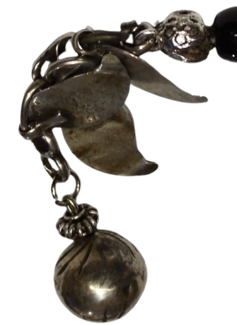 OSMANLI DÖNEMİ USTA İŞİ NADİR GÜMÜŞ PÜSKÜLLÜ ÖZEL KESİM KOYU SİYAH ERZURUM OLTU TAŞI 33 LÜ TESBİH