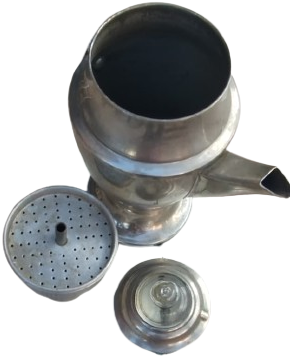 1970 MODEL SOVYET DÖNEMİ ANTİKA ELEKTRİKLİ ALÜMİNYUM KAHVE CAY DEMLEME PERKOLATÖRÜ