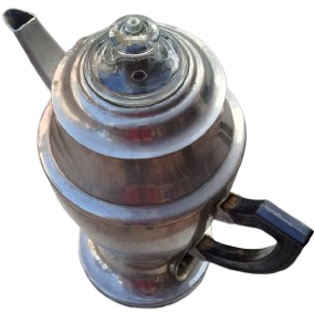 1970 MODEL SOVYET DÖNEMİ ANTİKA ELEKTRİKLİ ALÜMİNYUM KAHVE CAY DEMLEME PERKOLATÖRÜ