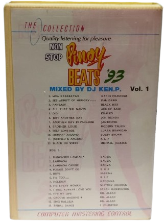 1990 THOMSUN ORIGINAL KUTUSUNDA PINOY BEATS 93 MIXED BY DJ KEN P VOL 1 KASET