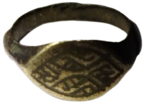 OSMANLI ANTİK DÖNEM GEOMETRİK MOTİFLİ BRONZ MÜHÜR YÜZÜK KOLEKSİYONLUK NADİR PARÇA