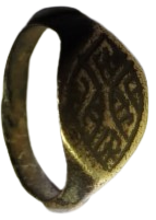 OSMANLI ANTİK DÖNEM GEOMETRİK MOTİFLİ BRONZ MÜHÜR YÜZÜK KOLEKSİYONLUK NADİR PARÇA