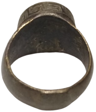 OSMANLI ANTİK DÖNEM GEOMETRİK VE HAT MOTİFLİ BRONZ MÜHÜR YÜZÜK KOLEKSİYONLUK NADİR ESER