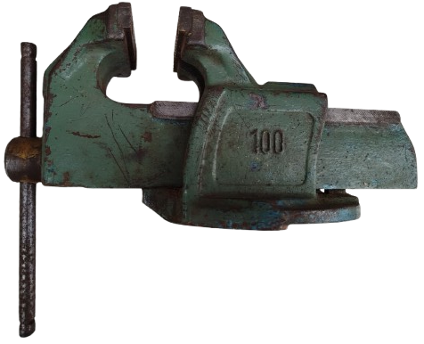 1970 100 LÜK DÖKÜM DEMİR SABİT TABANLI PROFESYONEL ATÖLYE VE MASAÜSTÜ PARALEL TEZGAH MENGENESİ