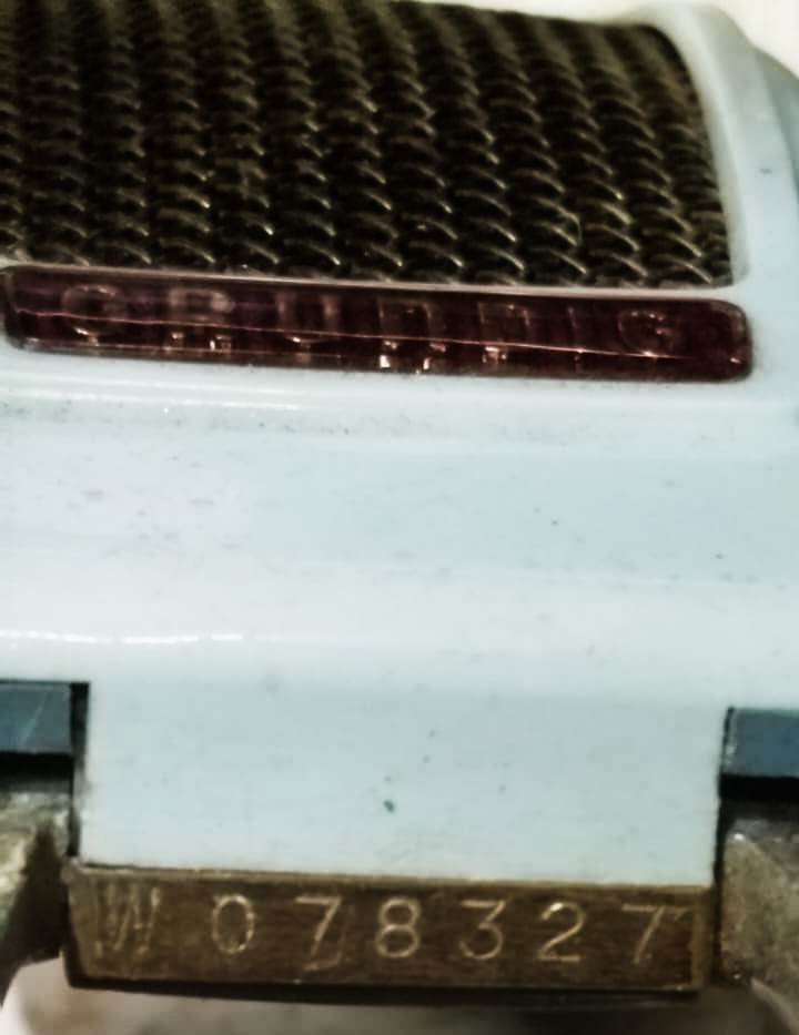 1950 GERMANY GRUNDIG GDM 15 VINTAGE MIC FOR OPEN REEL RECORDER TENEKE ORJİNAL KUTUSUNDA DİNAMİK MİKROFON