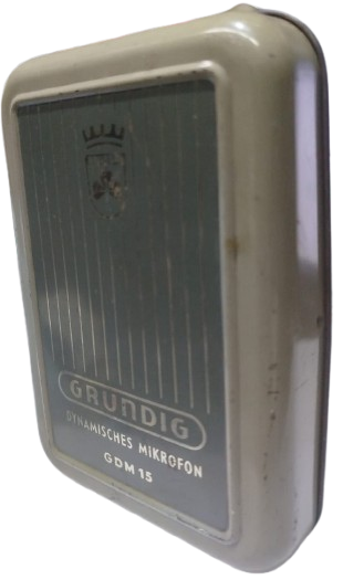1950 GERMANY GRUNDIG GDM 15 VINTAGE MIC FOR OPEN REEL RECORDER TENEKE ORJİNAL KUTUSUNDA DİNAMİK MİKROFON