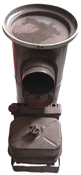 1970 EMAYE VEZÜV GAZ SOBA TİP 101 SERİ NUMARALI TÜRK MALI KAHVERENGİ SIRLI CALIŞAN ISITAN GAZ SOBASI