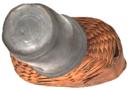 1910 VİDALİ ZİN BARDAKLI İCİ CAM MATARA DIS KISMI HASIR ORGULU 