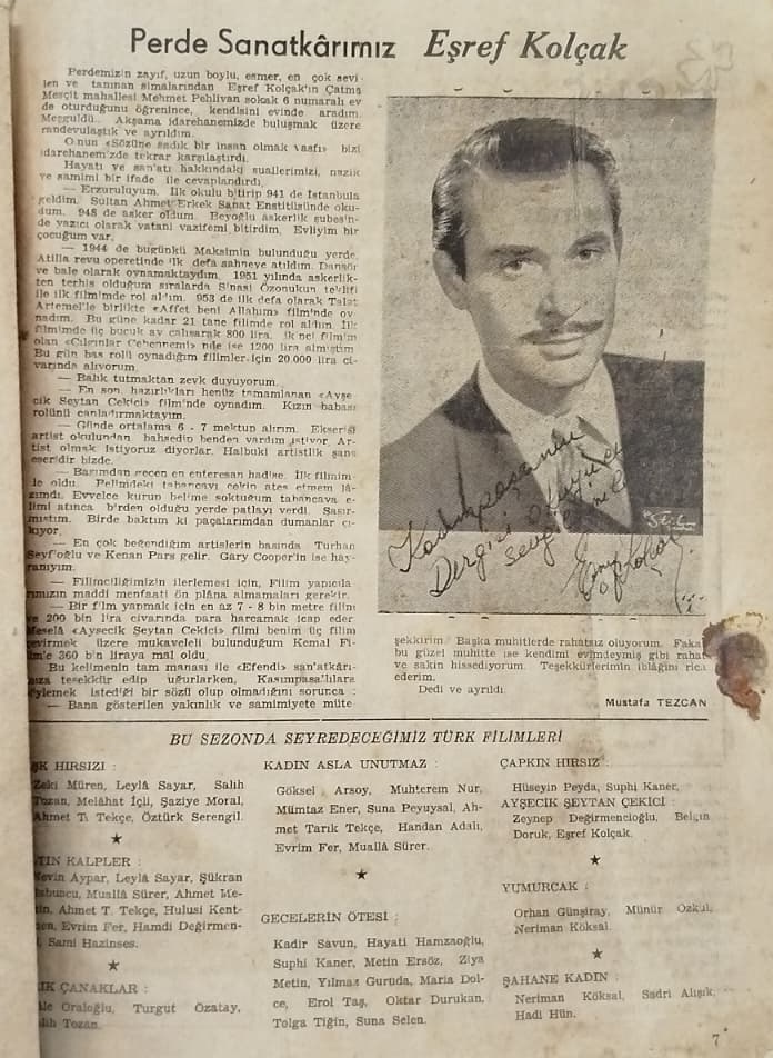 1960 TÜRKİYE BASIMI NADİR DEMİR KORSAN  BUYUK TARİHİ MACERA  KÜLTÜR MAGAZİN DERGİSİ MECMUA SAYI 2 