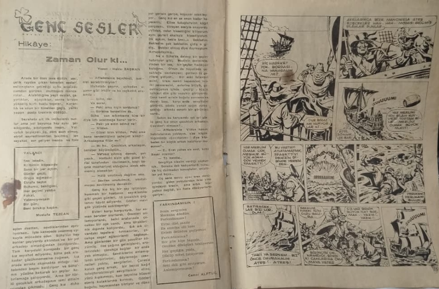 1960 TÜRKİYE BASIMI NADİR DEMİR KORSAN  BUYUK TARİHİ MACERA  KÜLTÜR MAGAZİN DERGİSİ MECMUA SAYI 2 