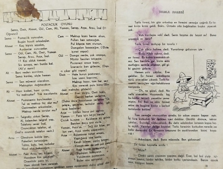  1970 DERGİ OKUL SESİ HAFTALIK OGRENCİ DERGİLERİ SAYI 15 HABERLESME KİMLERLE HABERLESİYORUZ