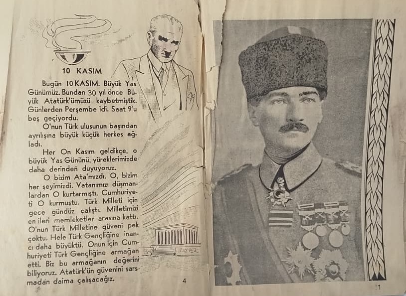 1970 DERGİ OKUL SESİ HAFTALIK OGRENCİ DERGİLERİ SAYI 7 CUMHURİYET BAYRAMI VE ATATURK