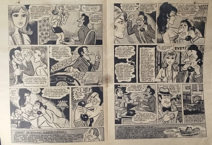 1970 SALATA MİZAH DERGİSİ SAYI 14 SUAVİ SÜALP LÜKÜS NURİ  NADİR KOLEKSİYONLUK DERGİ