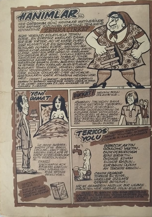 1970 SALATA MİZAH DERGİSİ SAYI 14 SUAVİ SÜALP LÜKÜS NURİ  NADİR KOLEKSİYONLUK DERGİ